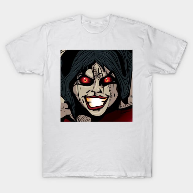 Creepy Lady T-Shirt by Qspark